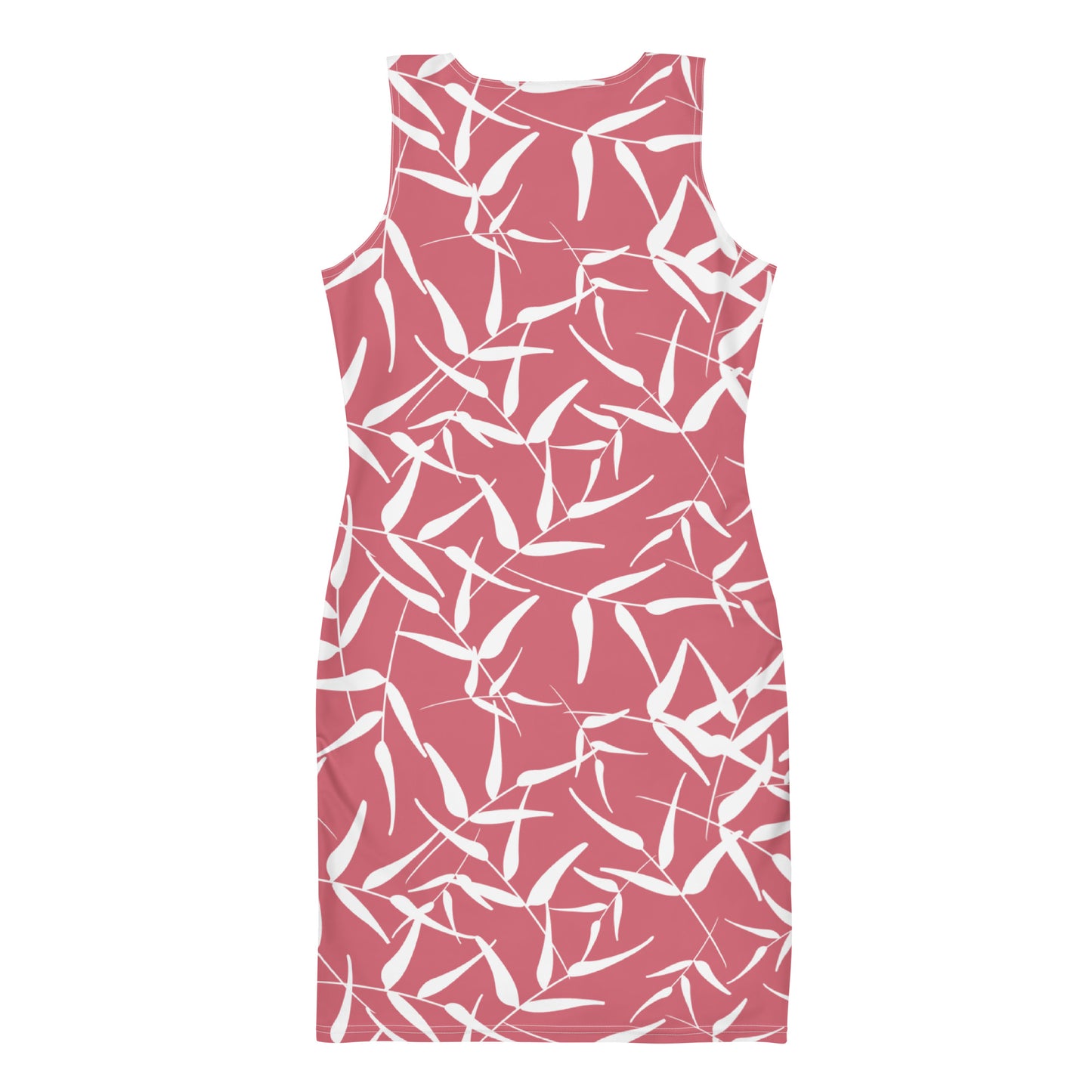 Bodycon dress - Leaves (Peach Pink)