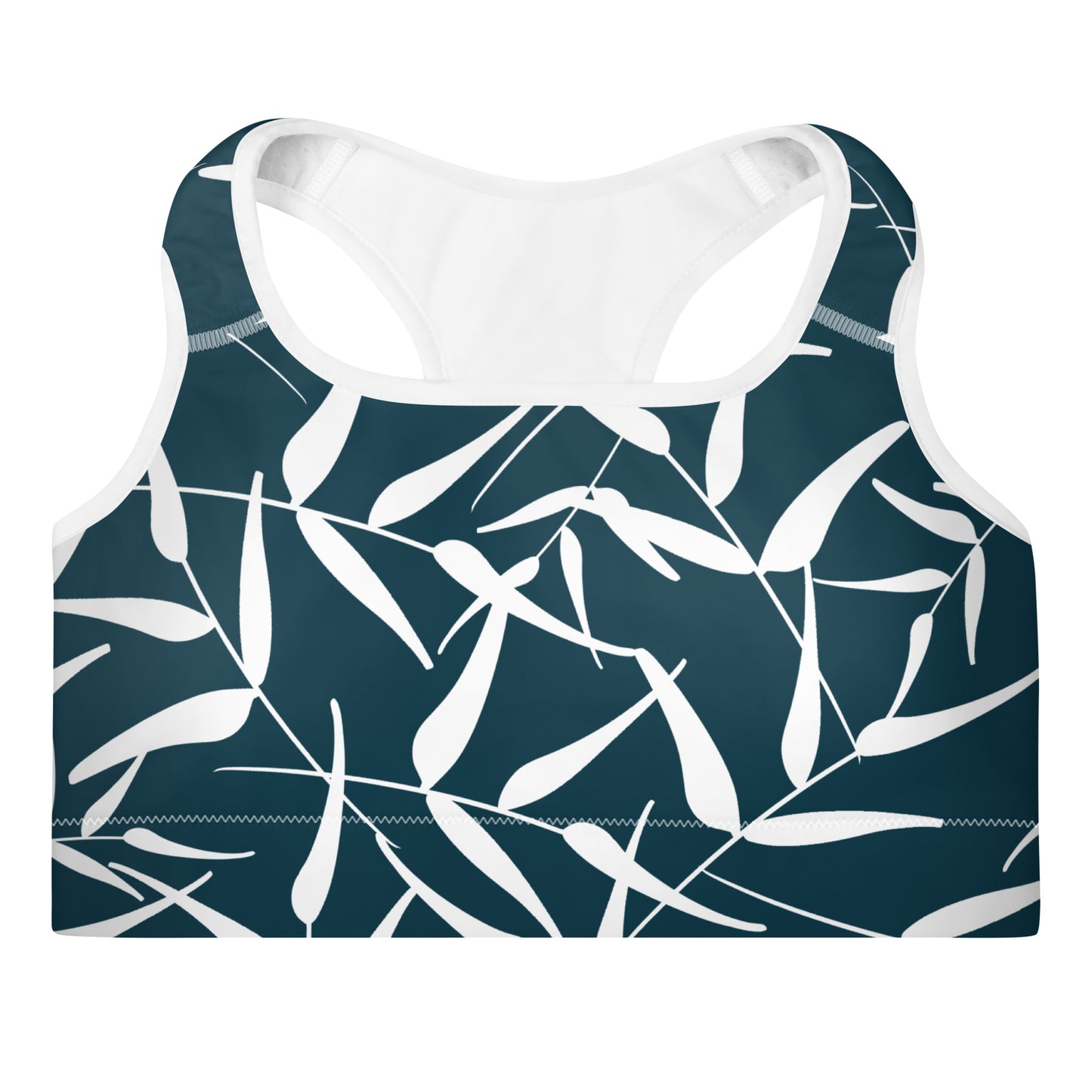 Sports Bra - Leaves (Dark Blue)