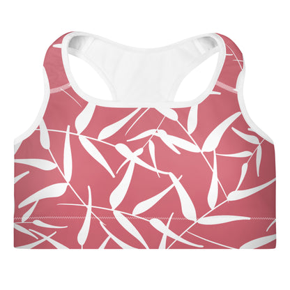 Sports Bra - Leaves (Pink)