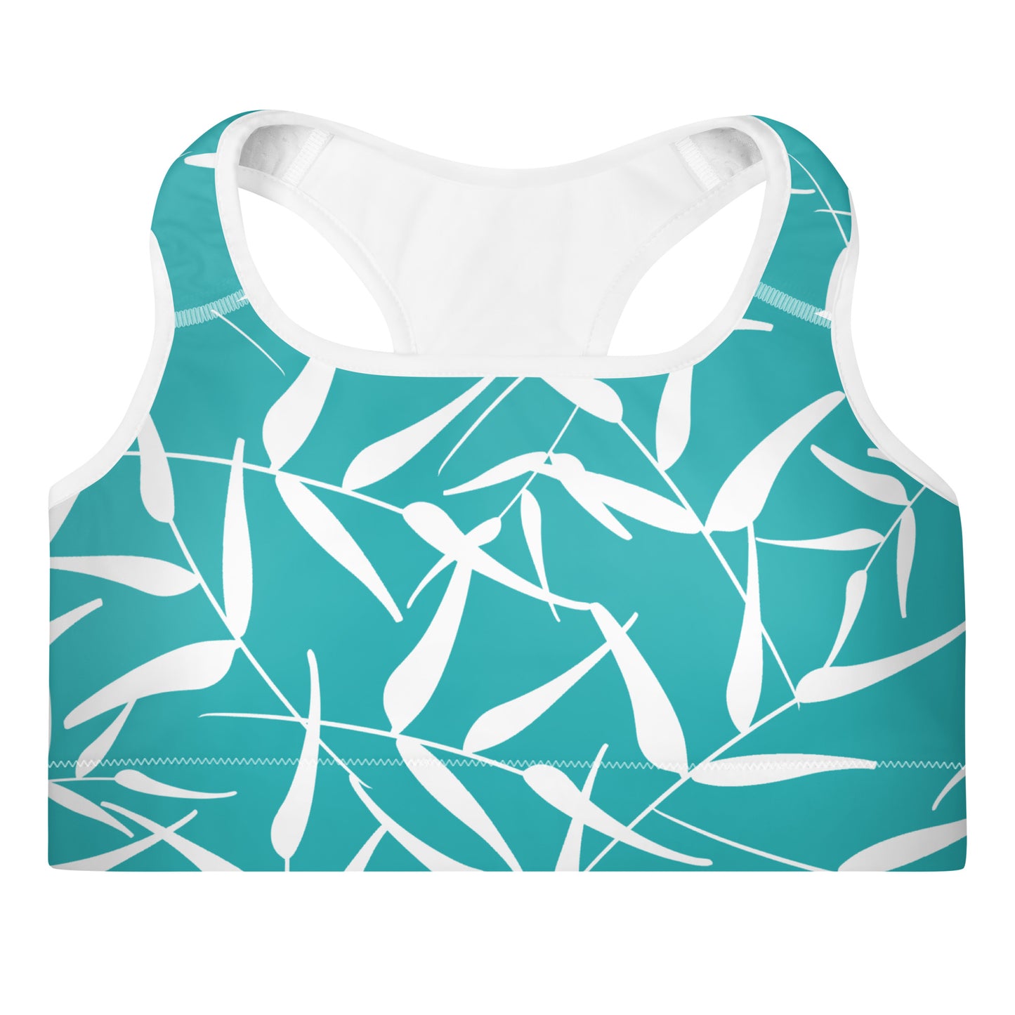 Sports Bra - Leaves (Blue)