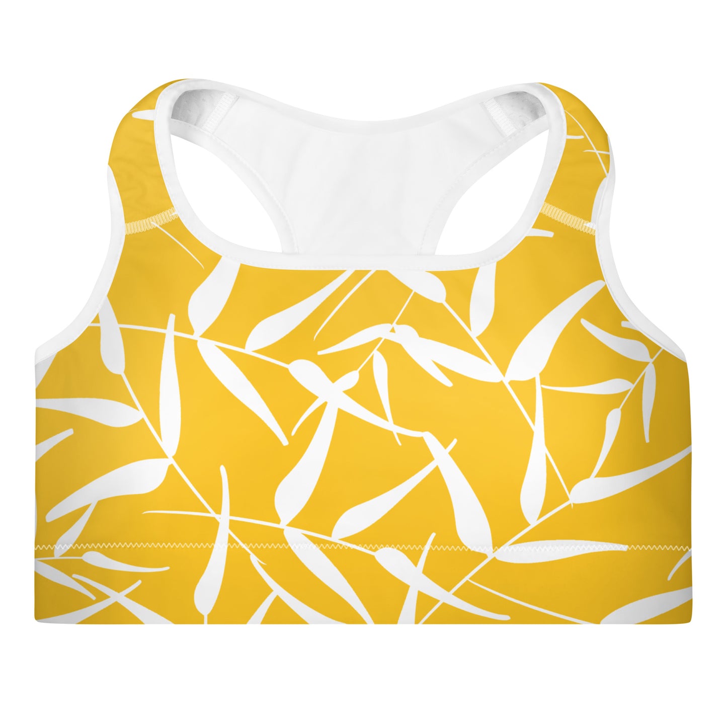 Sports Bra - Leaves (Yellow)