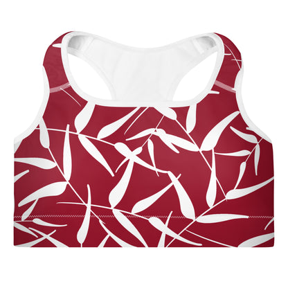 Sports Bra - Leaves (Red)