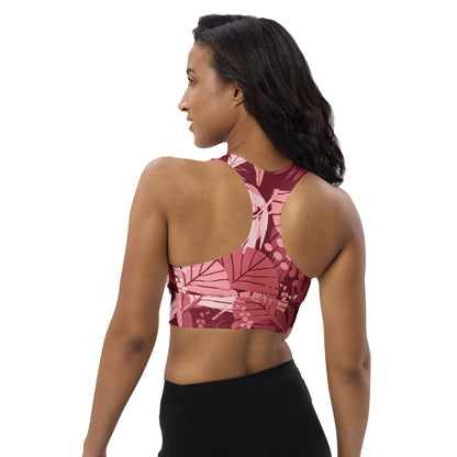 Longline Sports Bra - Fanfare (Red)