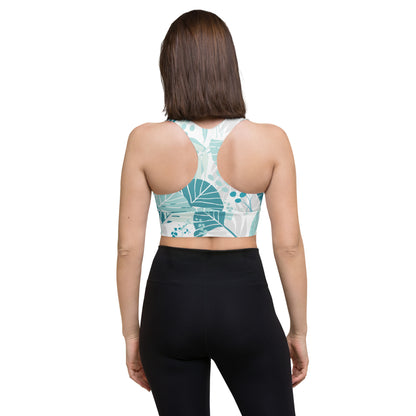 Longline Sports Bra - Fanfare (Blue)