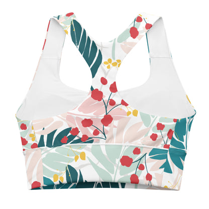 Longline Sports Bra - Eden (White)