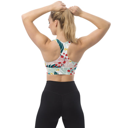 Longline Sports Bra - Eden (White)