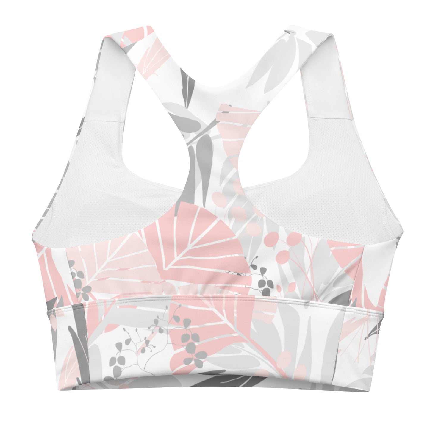 Longline Sports Bra - Fanfare (Pink & Grey)