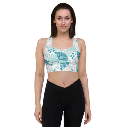 Longline Sports Bra - Fanfare (Blue)