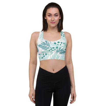 Longline Sports Bra - Eden (Blue)