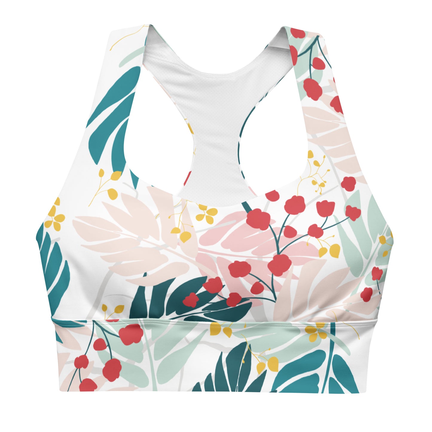 Longline Sports Bra - Eden (White)