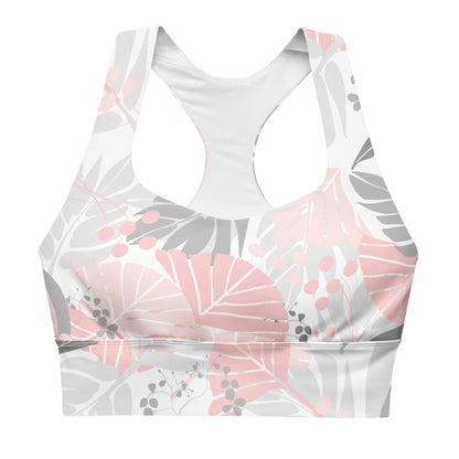 Longline Sports Bra - Fanfare (Pink & Grey)