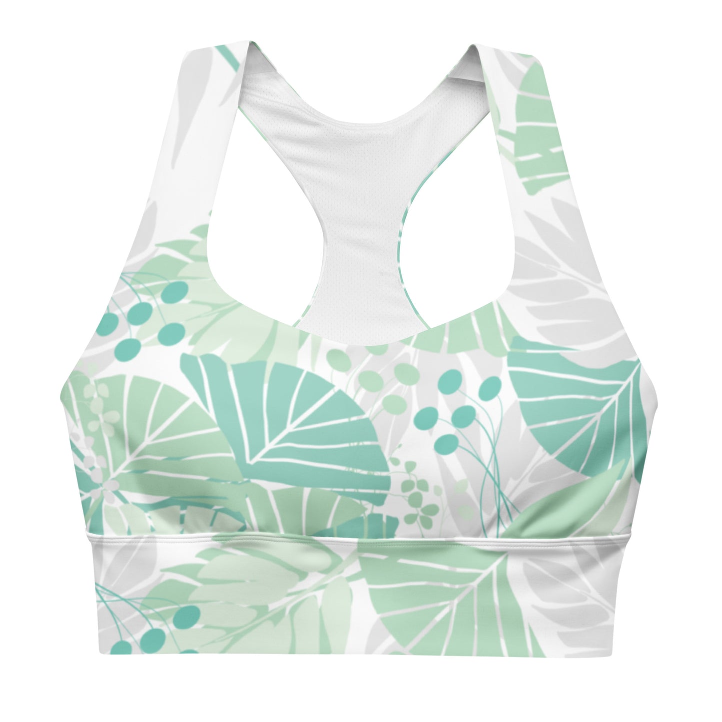 Longline Sports Bra - Fanfare (Green)