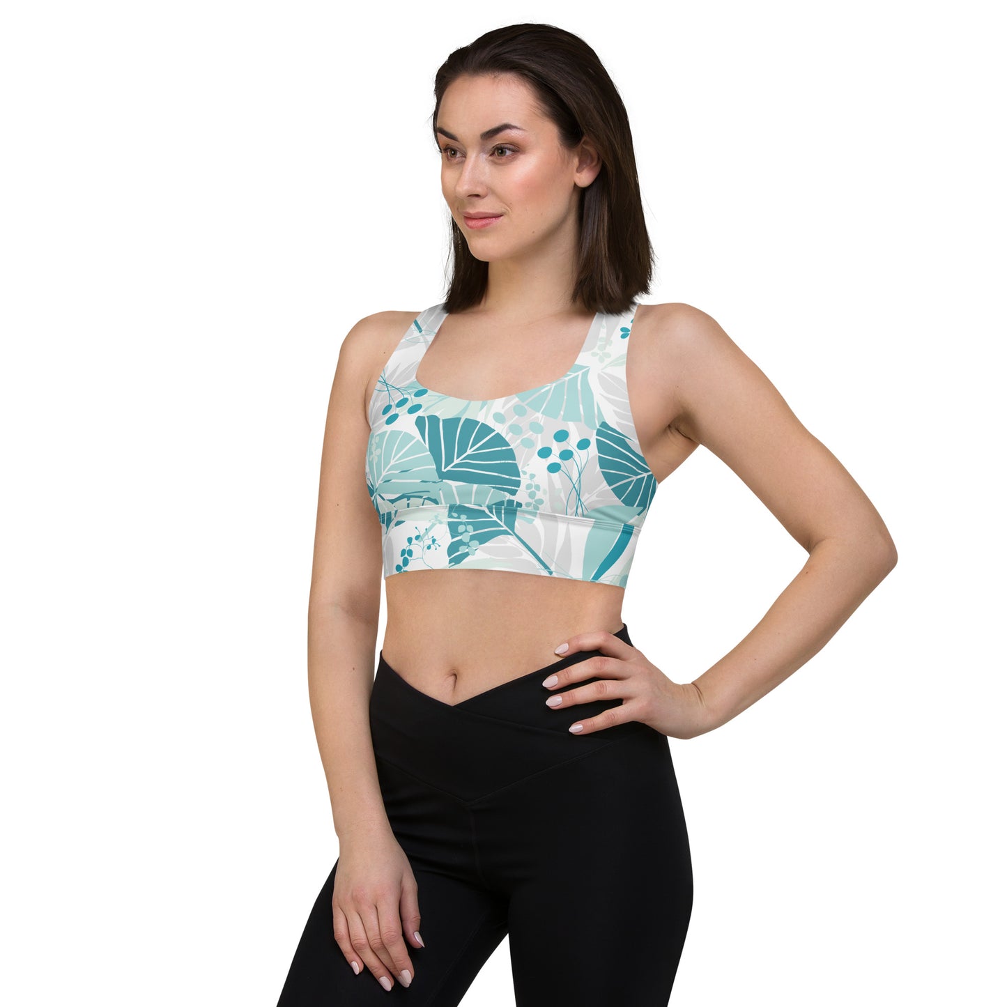 Longline Sports Bra - Fanfare (Blue)