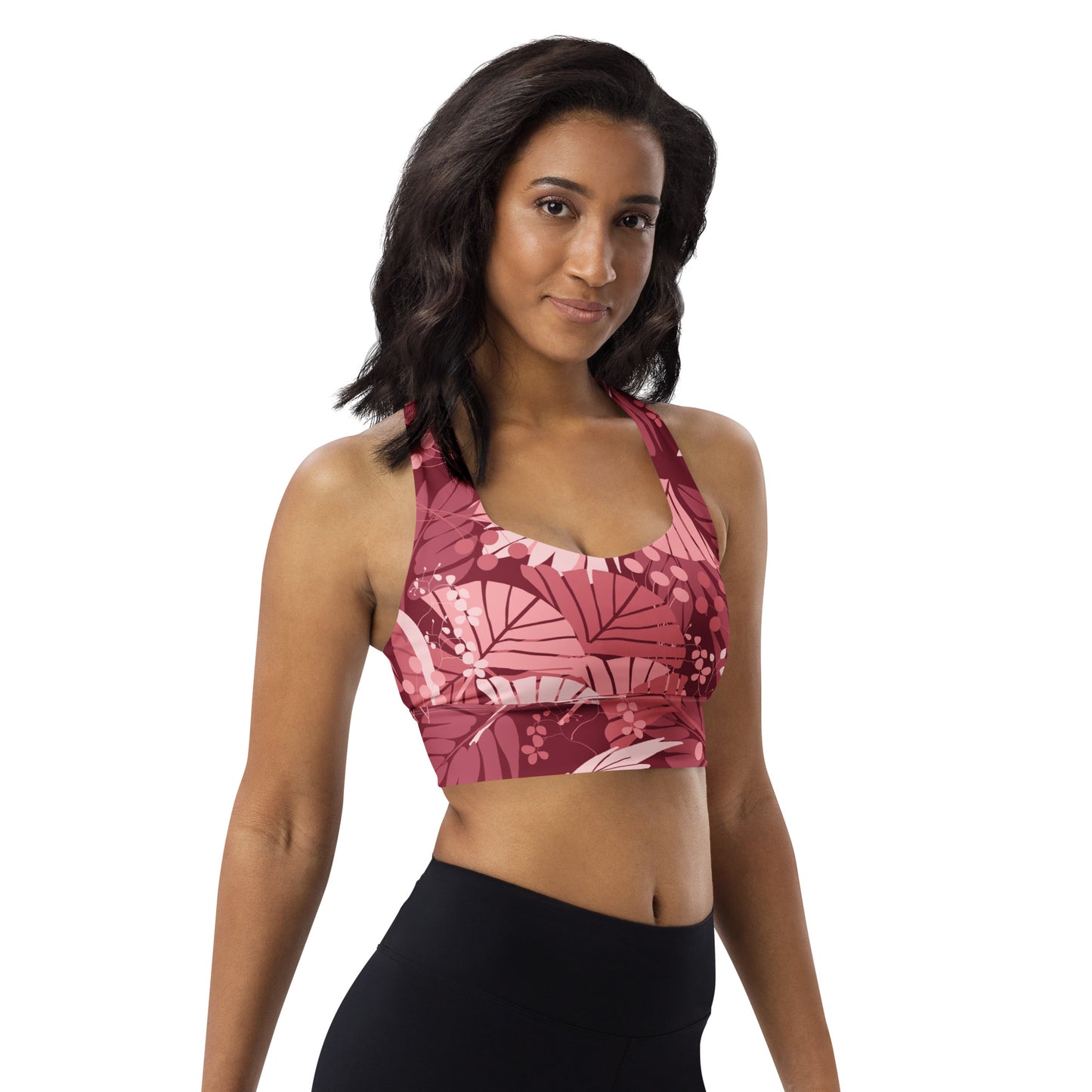 Longline Sports Bra - Fanfare (Red)