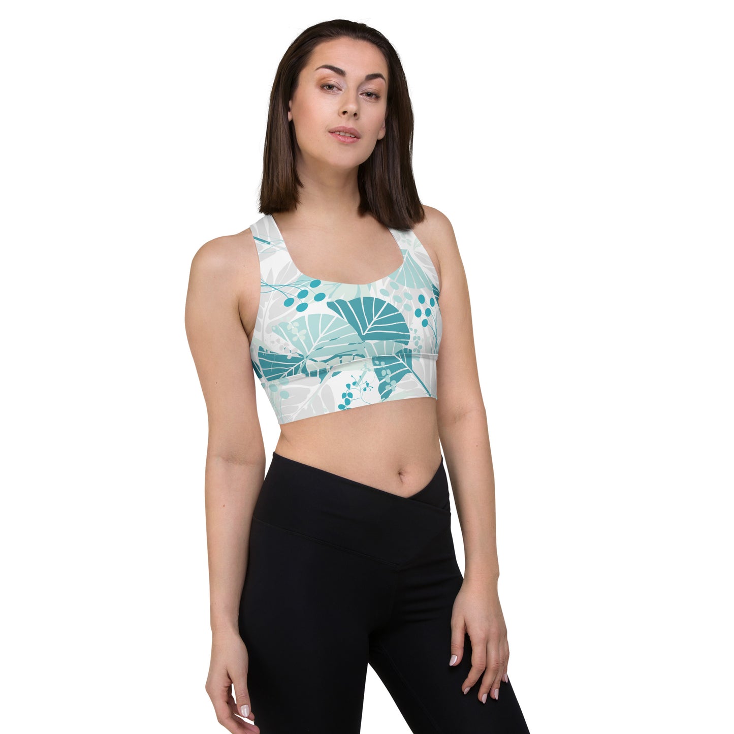 Longline Sports Bra - Fanfare (Blue)