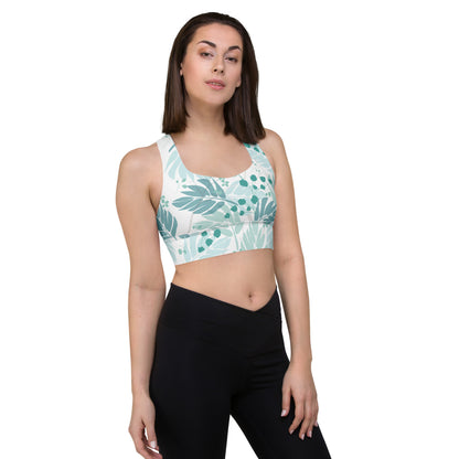 Longline Sports Bra - Eden (Blue)