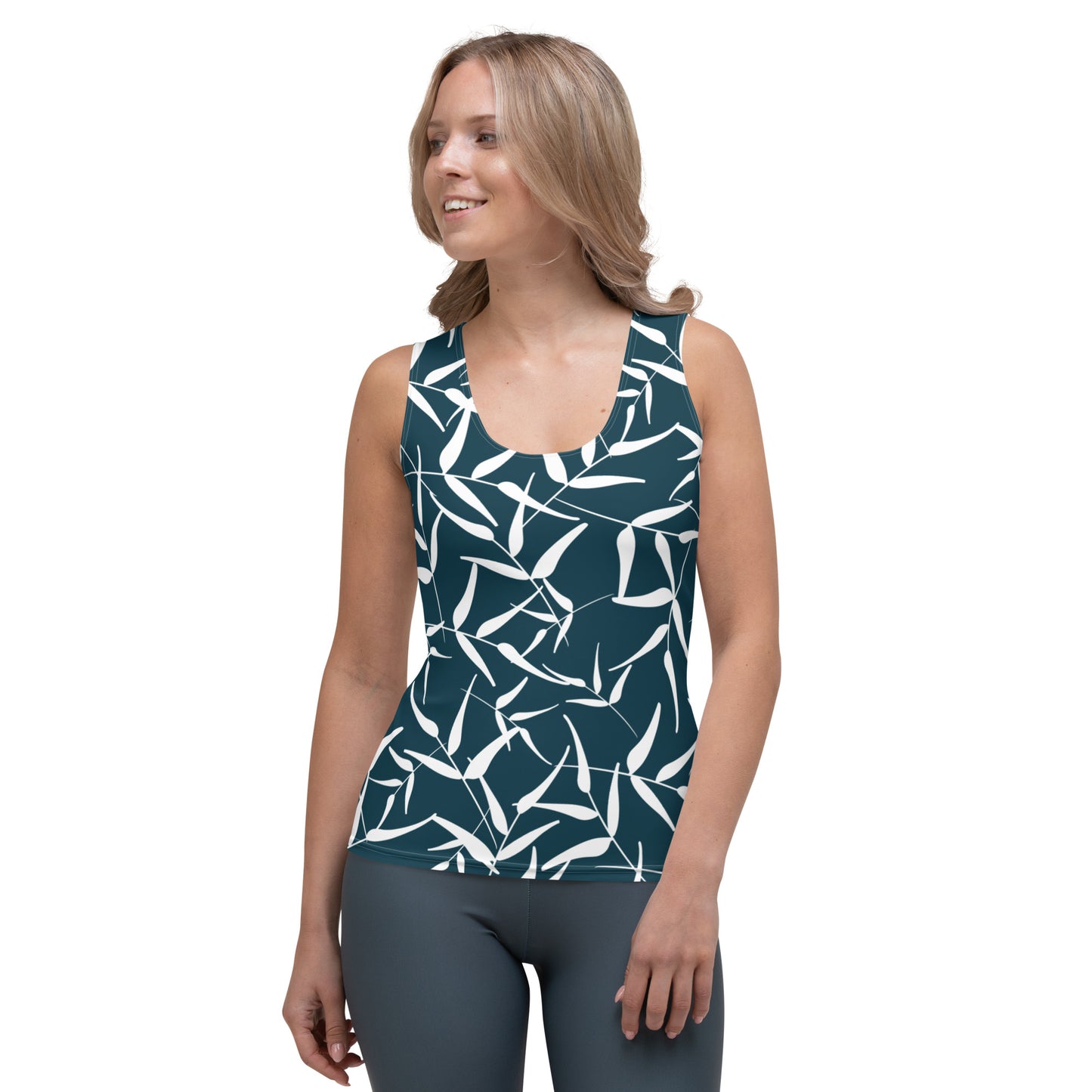 Tank Top - Leaves (Blue)