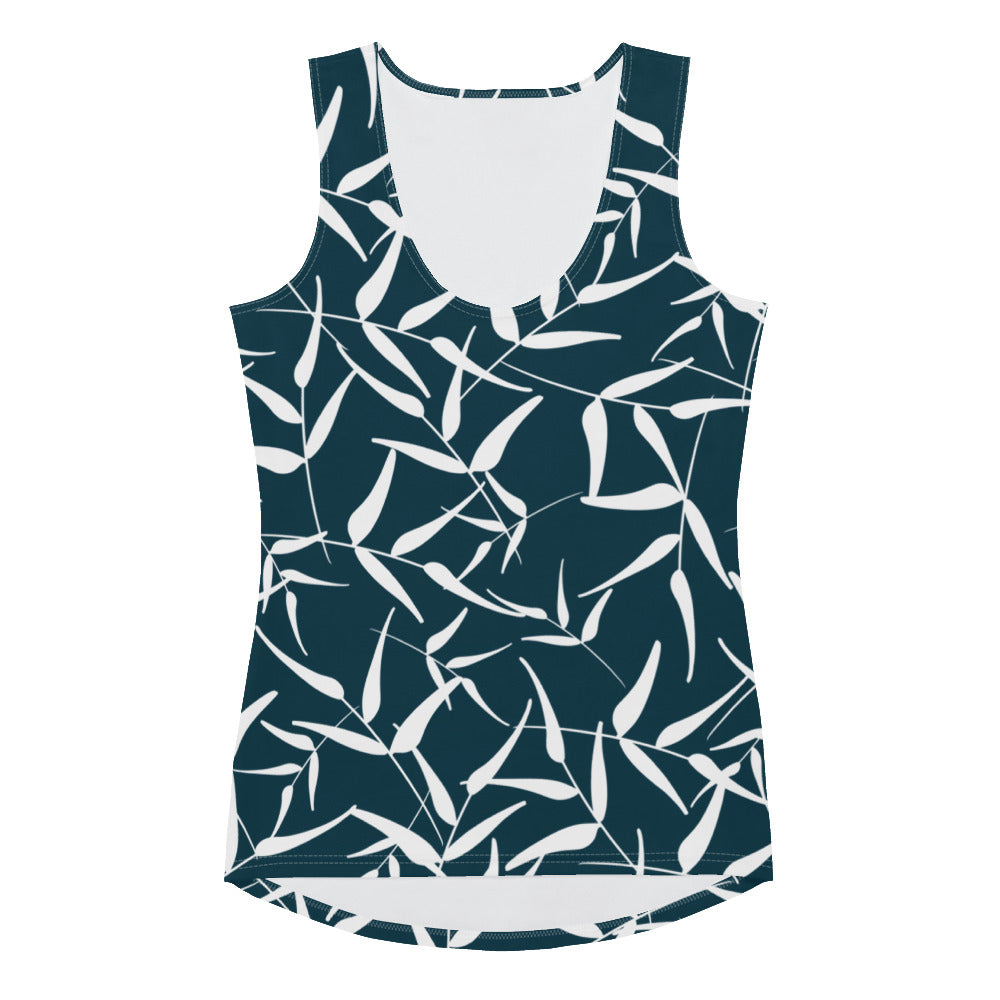 Tank Top - Leaves (Blue)