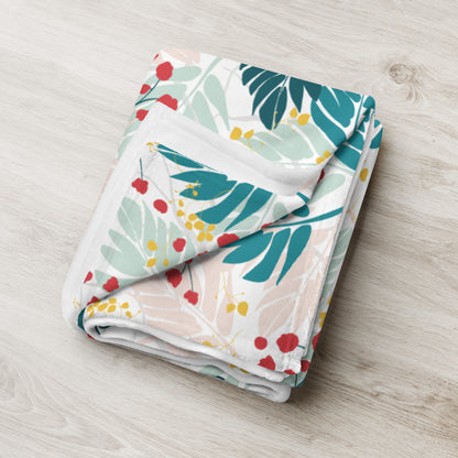 Throw Blanket - Garden (White)